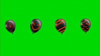 Flying Halloween Balloons