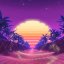 Road with Palm and Sunset screensaver logo