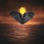 Bat Wings in the Dark Moon Fog screensaver logo
