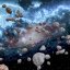 Galaxy of Asteroids screensaver logo