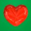 Red Heartbeats on Green Screen screensaver logo