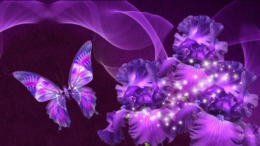 Purple Butterfly screensaver 1