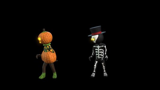 Pumpkin and Skeleton Dance screensaver 2