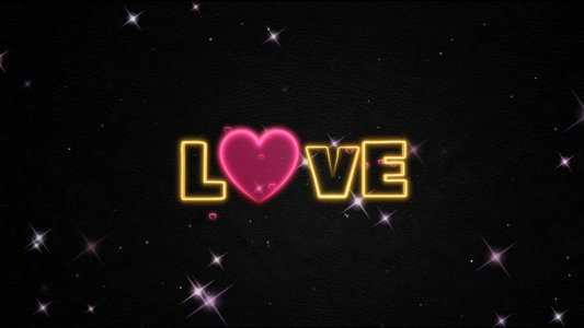 Love Word with Sparks screensaver 2