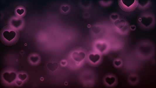 Purple Hearts Floating screensaver 1